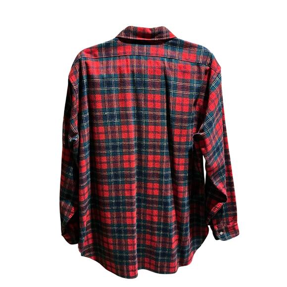 Pendleton Lodge Shirt Vintage 100% Virgin Wool Button Front Plaid Men's Size XL. - Picture 4 of 6